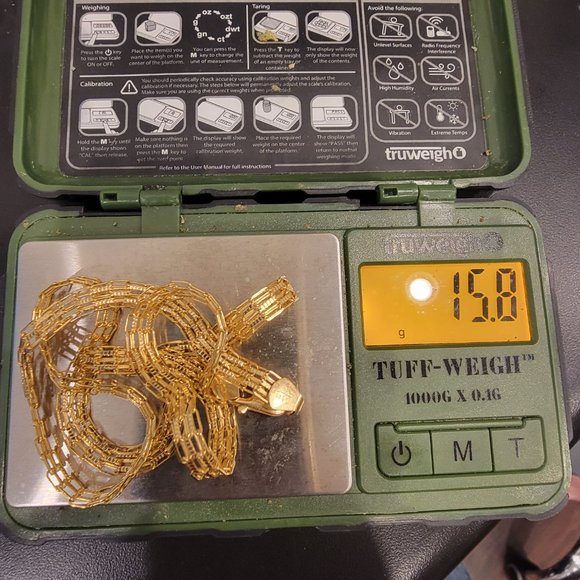 Vintage 14k Solid Gold Bismark Necklace, 24" with Lobster Clasp, Made In Italy - Picture 6 of 7